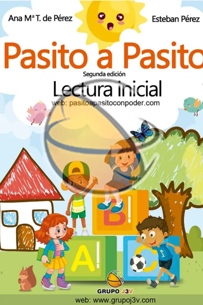 Pasito a Pasito Iniciación a la Lectura', con dibujos alegres y letras grandes.