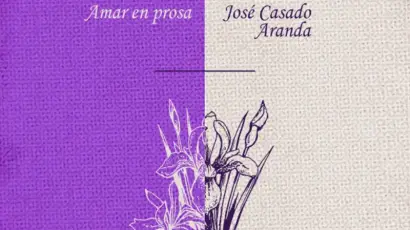 Vibrante portada del libro 'PROSÍA. «AMAR EN PROSA»', obra literaria de José Casado Aranda, presentando una estilizada pluma en contraste con un fondo de vivos colores.
