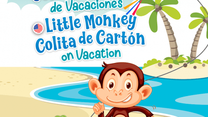 El monito colita de cartón de Vacaciones.