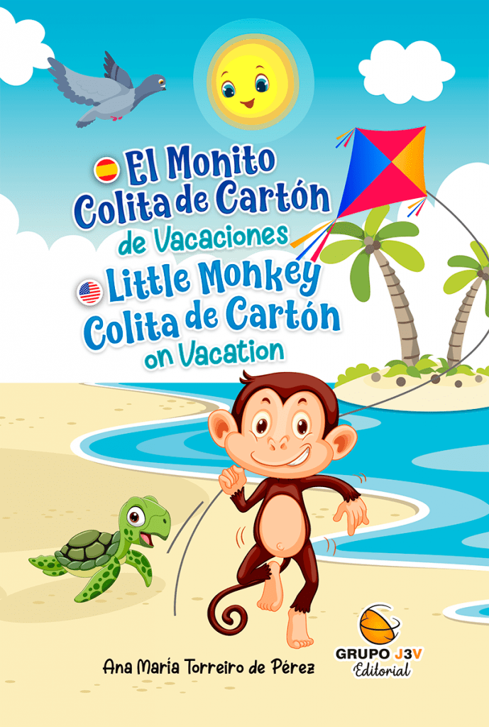 El monito colita de cartón de Vacaciones.