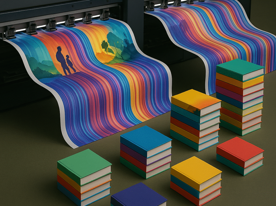 Impresión de libros, revistas y cuentos.