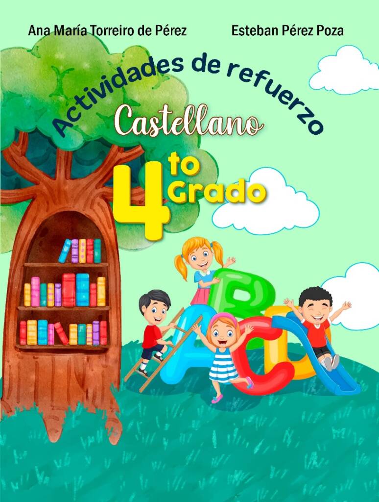 Portada de la Guía de Refuerzo de Castellano 4to Grado para educación primaria