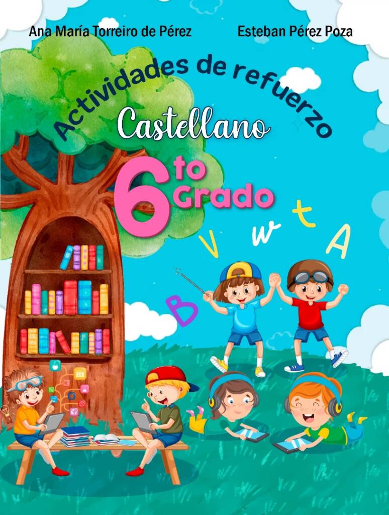 Portada de la Guía de Refuerzo de Castellano 6to Grado para educación primaria