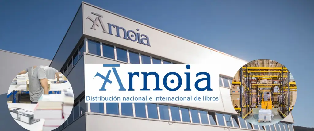 Logo de Arnoia Distribución de Libros, nuestro nuevo distribuidor en España.