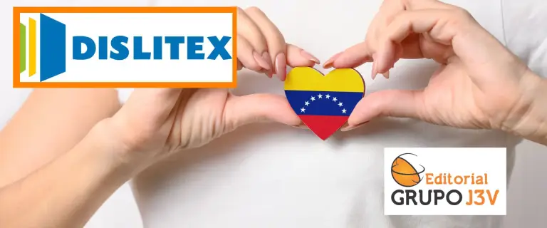 Un logo de Editorial Grupo J3V y Dislitex lado a lado, simbolizando la reciente colaboración para la distribución de textos escolares en Venezuela.