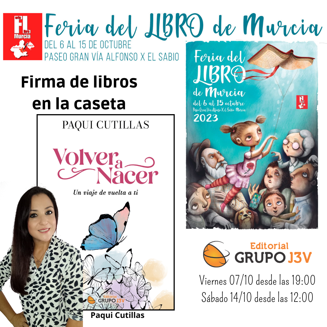 Paqui Cutillas - Firma de libros - Caseta Grupo J3V