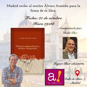 Explora la Magia Literaria de Álvaro Armada en Aleatorio Bar - Madrid