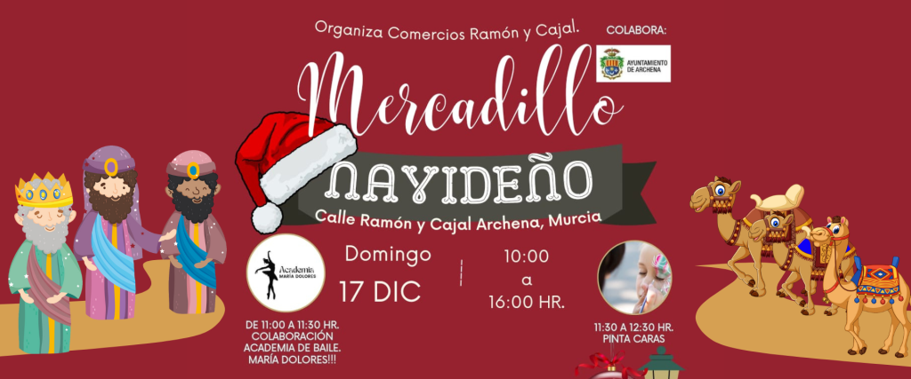 Cartel de Evento Grupo J3V Editorial en Archena - Cuentacuentos y Cartas a los Reyes Magos