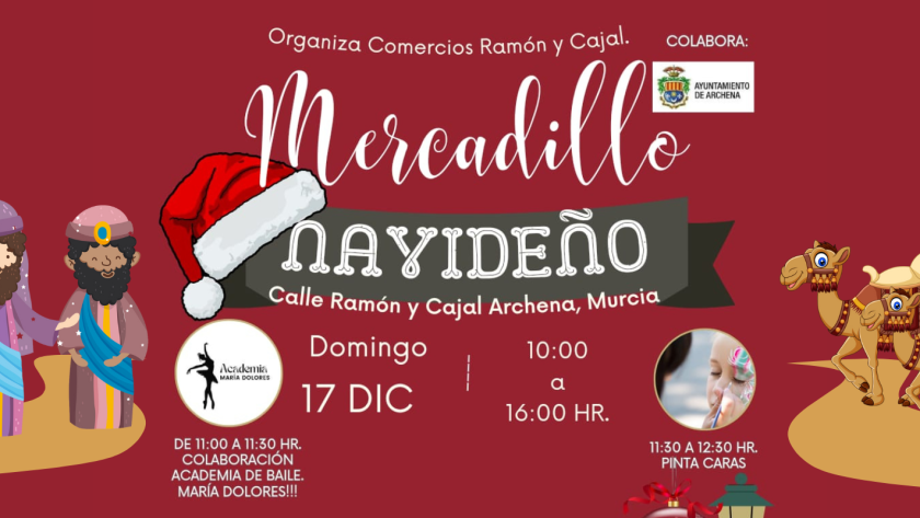 Cartel de Evento Grupo J3V Editorial en Archena - Cuentacuentos y Cartas a los Reyes Magos