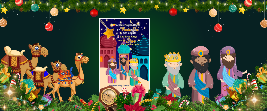 Familia disfrutando del libro interactivo Los Tres Reyes Magos