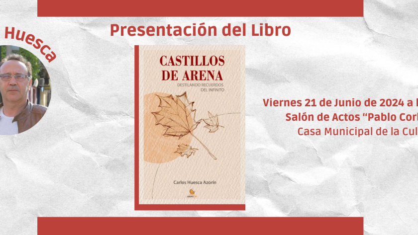 Destilando Versos: Presentación en Yecla de 'Castillos de Arena' por Carlos Huesca