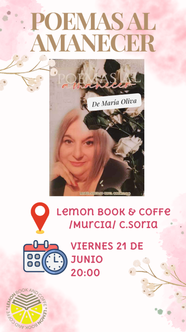 María Oliva presenta su poemario «Poemas al Amanecer» en Lemon Book and Coffee
