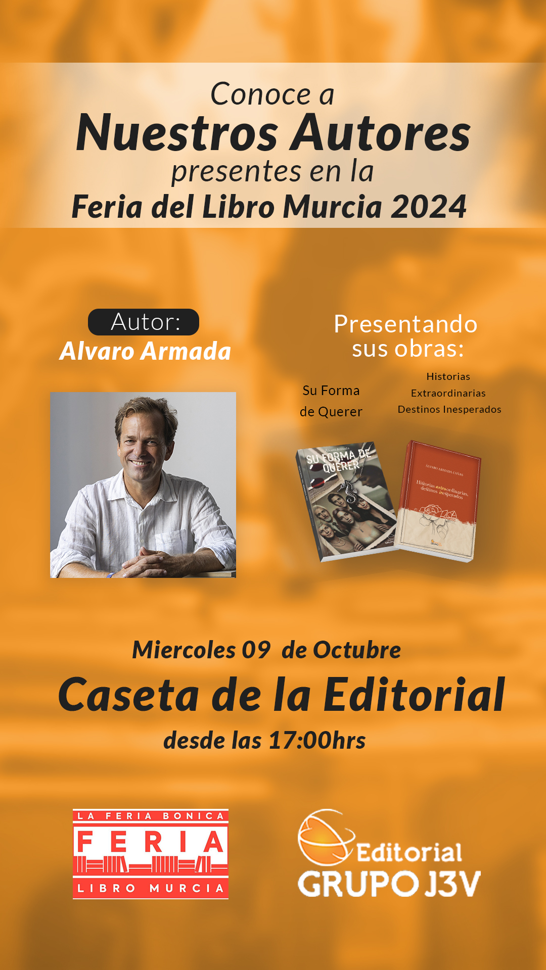 📚 Encuentro con Álvaro Armada en la Caseta de la Editorial – Feria del Libro de Murcia 2024 📚