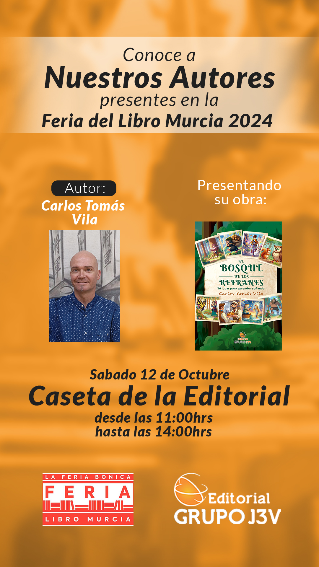 🌳 Encuentro con Carlos Tomás Vila en la Feria del Libro de Murcia 2024 - Presentación de "El Bosque de los Refranes" 🌳