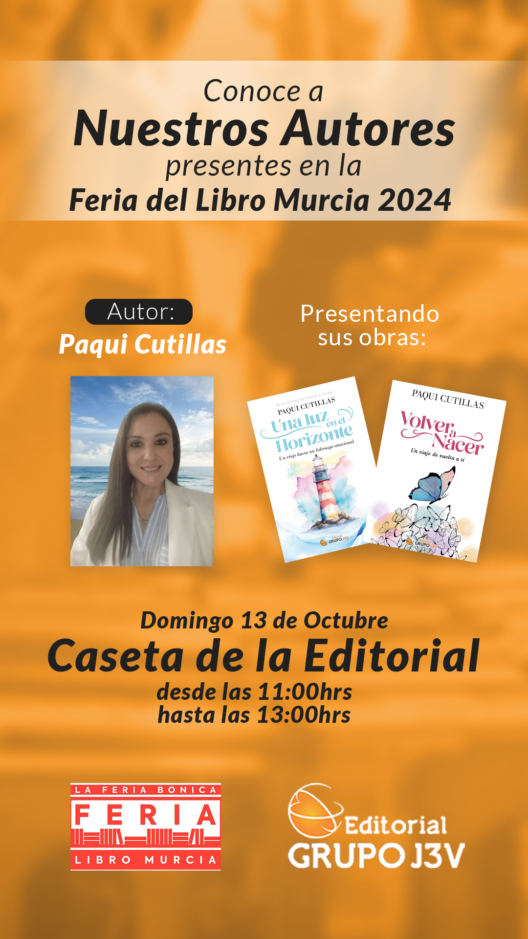Presentación de los libros de Paqui Cutillas en la Feria del Libro Murcia 2024 - 13 de Octubre