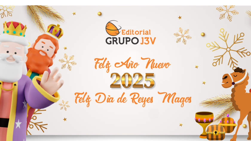Feliz Año Nuevo 2025 y Feliz Día de Reyes Magos con Editorial Grupo J3V - Novedades, libros y sorpresas.
