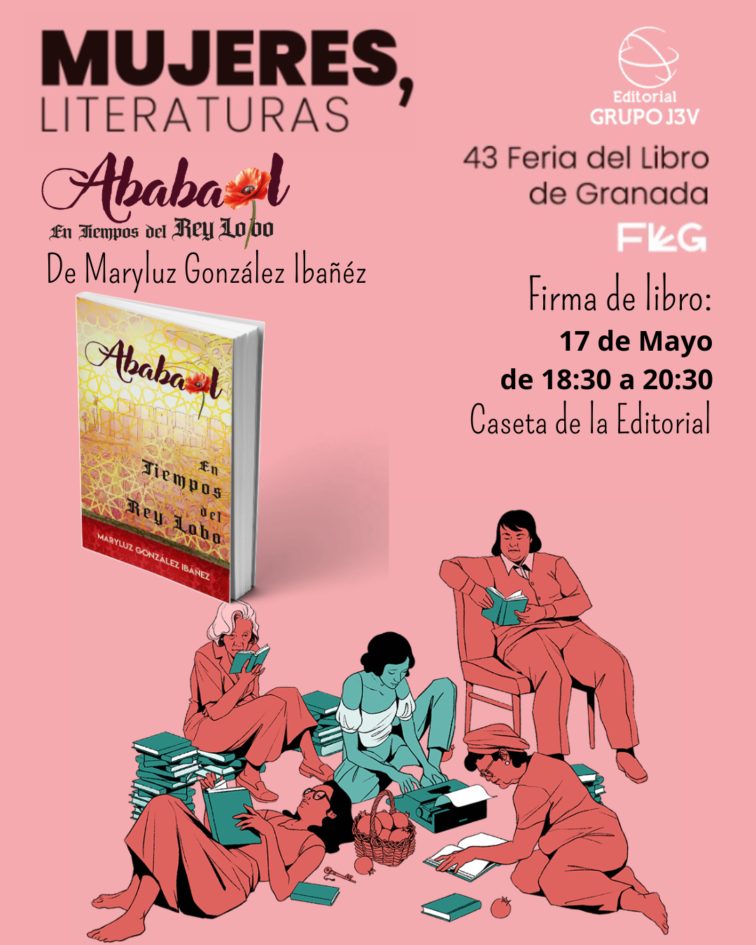 Firma de libros de Maryluz González Ibañez en la 43 Feria del Libro de Granada