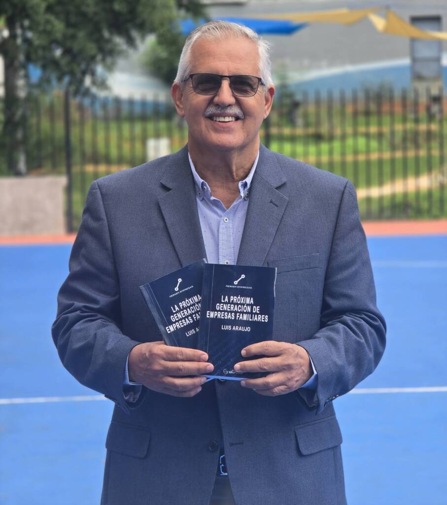 Portada del libro La próxima generación de empresas familiares de Luis Araujo Villasmil sobre continuidad generacional.