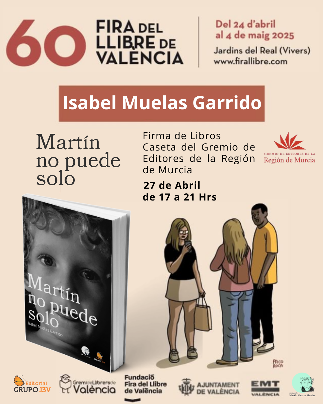 Firma de libros de Isabel Muelas Garrido en la Feria del Libro de Valencia