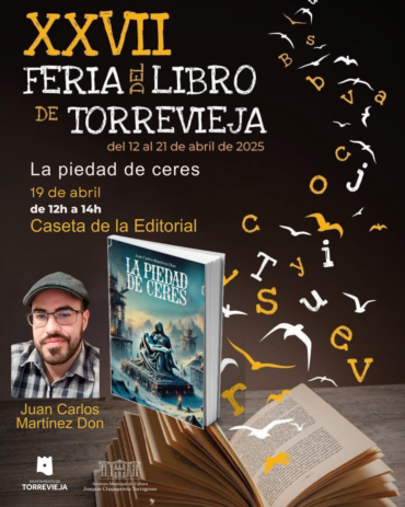 Firma del libro La Piedad de Ceres – Feria del Libro de Torrevieja