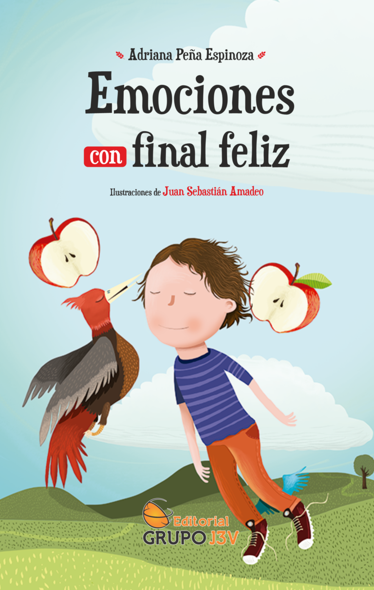 📌 Portada del libro "Emociones con final feliz" de Adriana Peña Espinoza – 12 cuentos terapéuticos infantiles para trabajar emociones y autoestima.