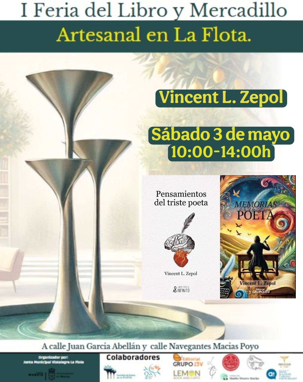 Vincent L. Zepol – Presentación en la I Feria del Libro y Mercadillo Artesanal de La Flota