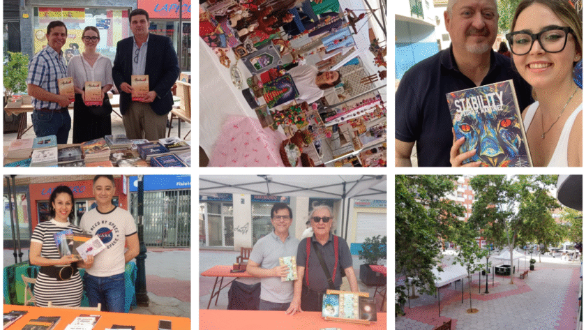Público y autores en la I Feria del Libro y Mercadillo Artesanal de La Flota