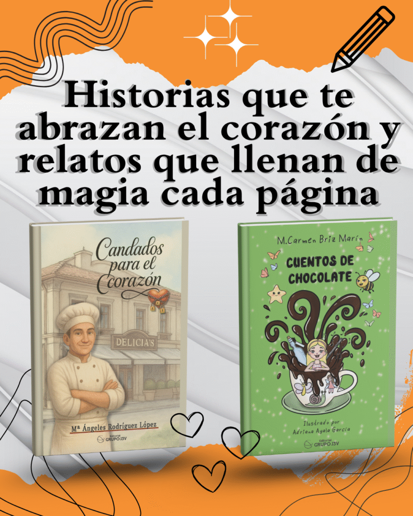 Portadas de Candados para el corazón y Cuentos de Chocolate, novedades editoriales de Grupo J3V