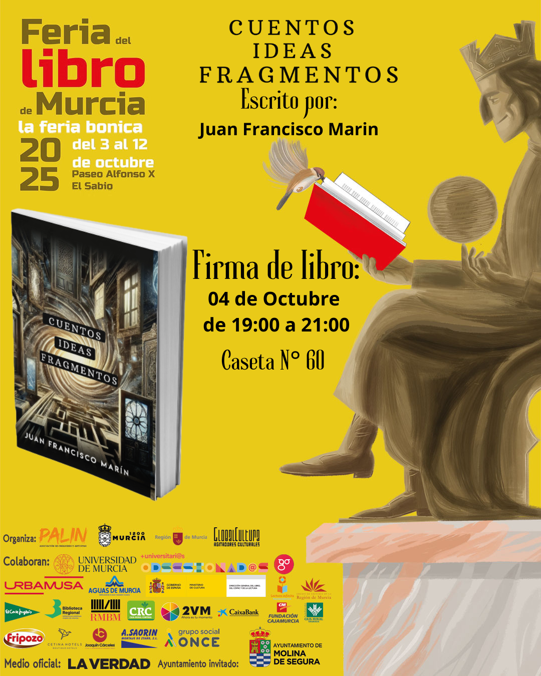 Cuentos, ideas y fragmentos – Firma en la Feria del Libro de Murcia 2025