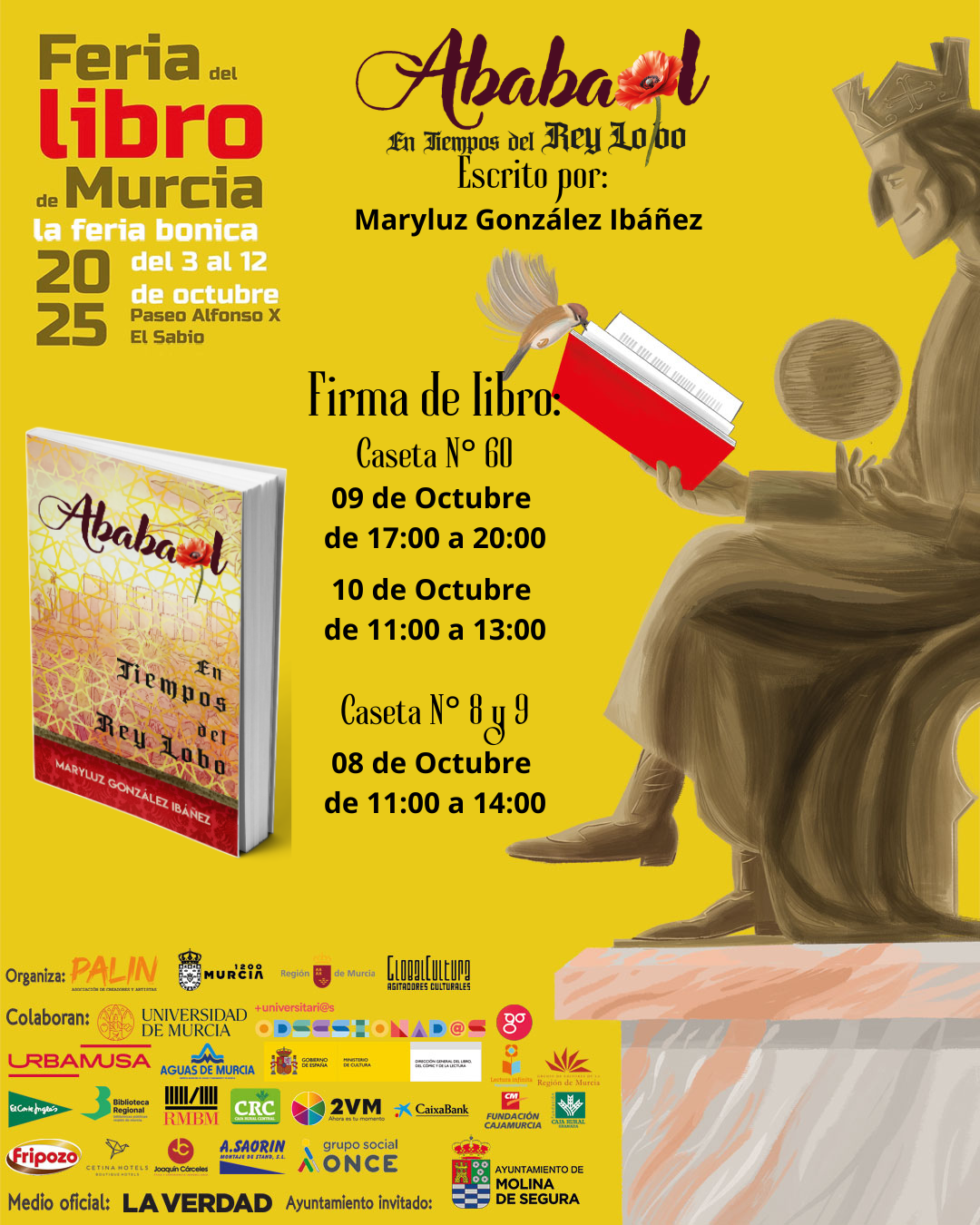 Ababaol. En tiempos del Rey Lobo – Firma en la Feria del Libro de Murcia 2025