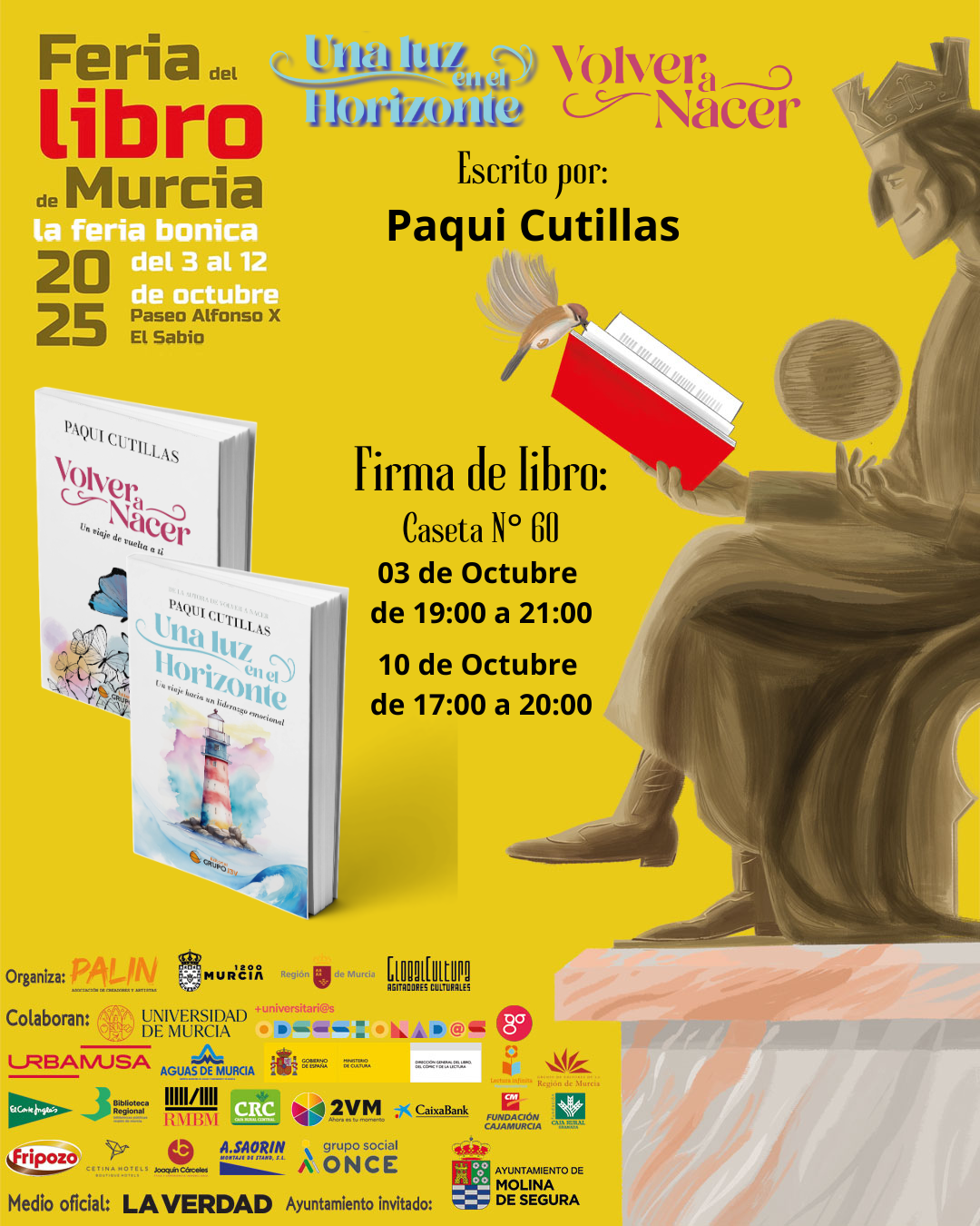 Una luz en el horizonte & Volver a nacer – Firma en la Feria del Libro de Murcia 2025
