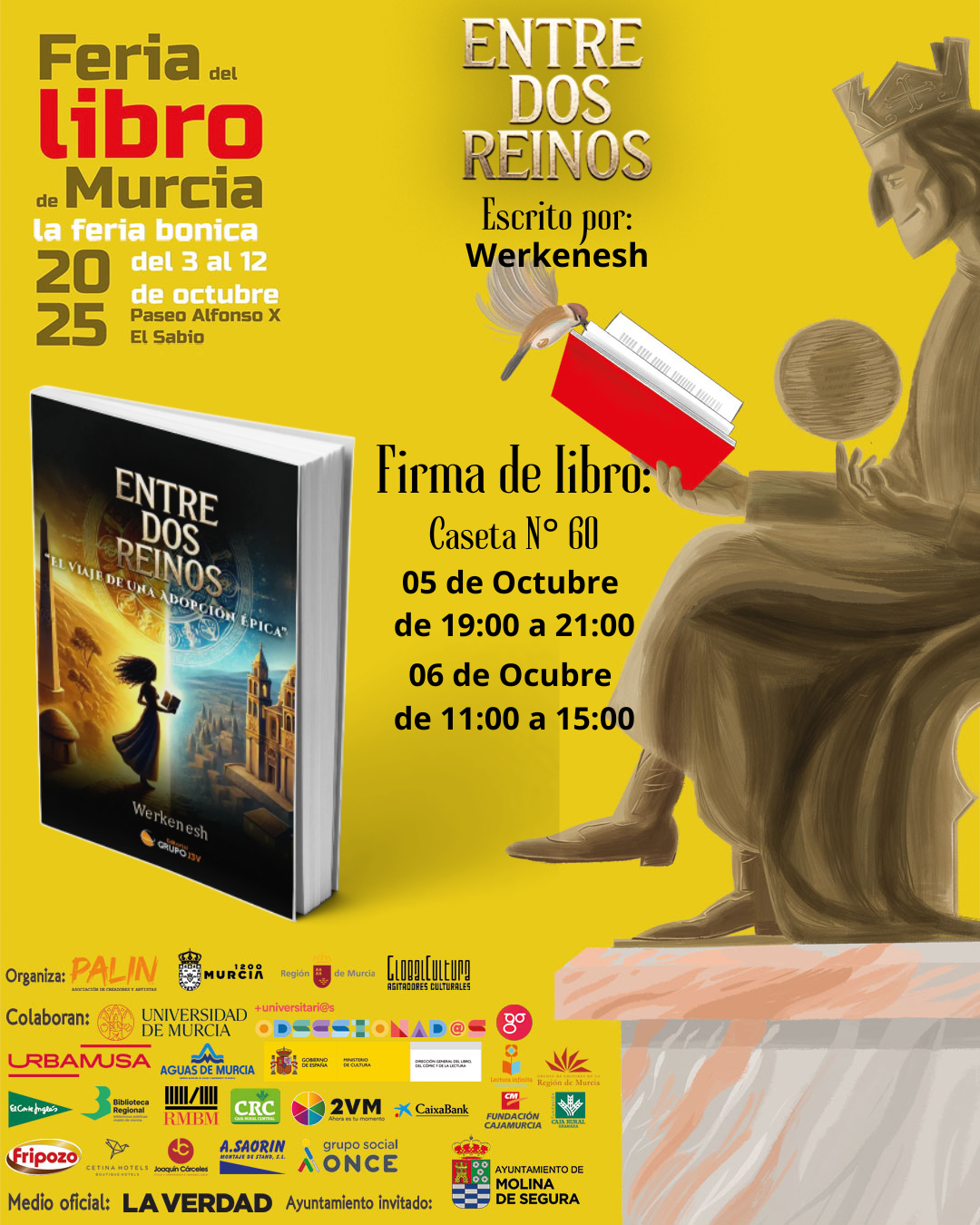 Entre dos reinos – Firma en la Feria del Libro de Murcia 2025