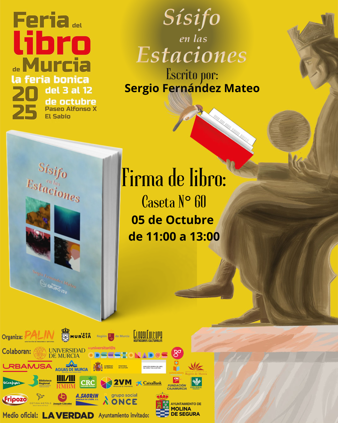 Sísifo en las estaciones – Firma en la Feria del Libro de Murcia 2025