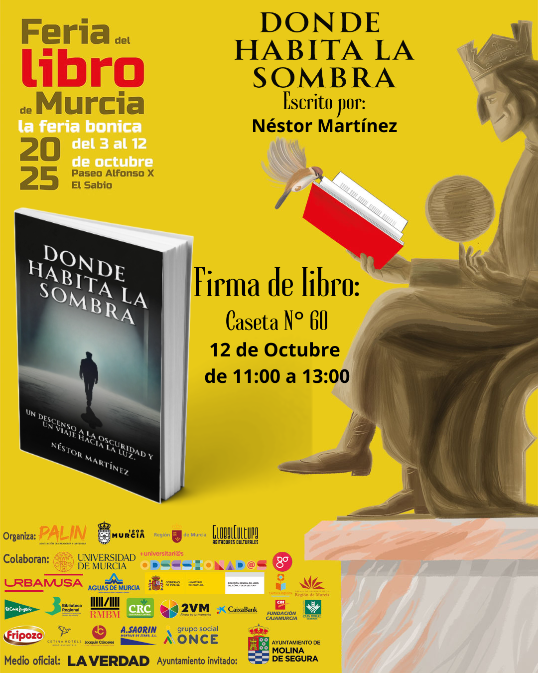 Donde habita la sombra – Firma en la Feria del Libro de Murcia 2025