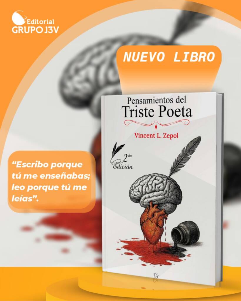 Portada del libro Pensamientos del Triste Poeta, poesía contemporánea e introspectiva