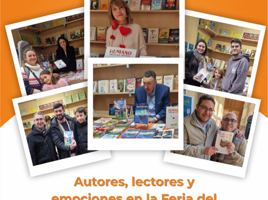 Autores y lectores en la Feria del Libro de Lorca 2026 en la caseta de Editorial Grupo J3V
